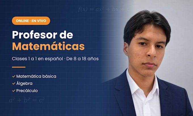 be your online math and physics tutor in spanish
