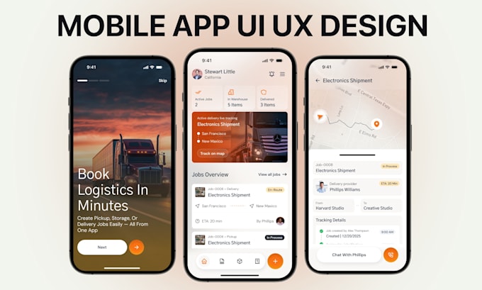create mobile app UI screens and figma prototype