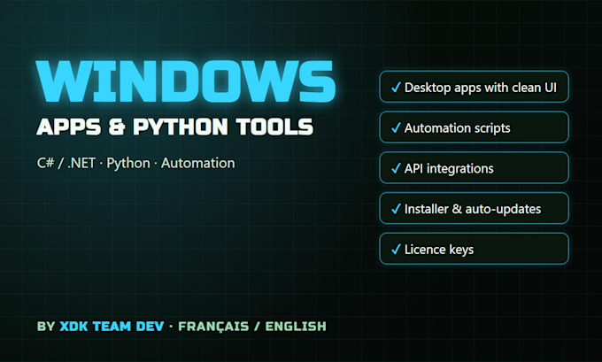 build a windows desktop app or python automation tool