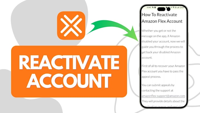 uber eats reactivation, amazon flex reactivation, spark reactivation