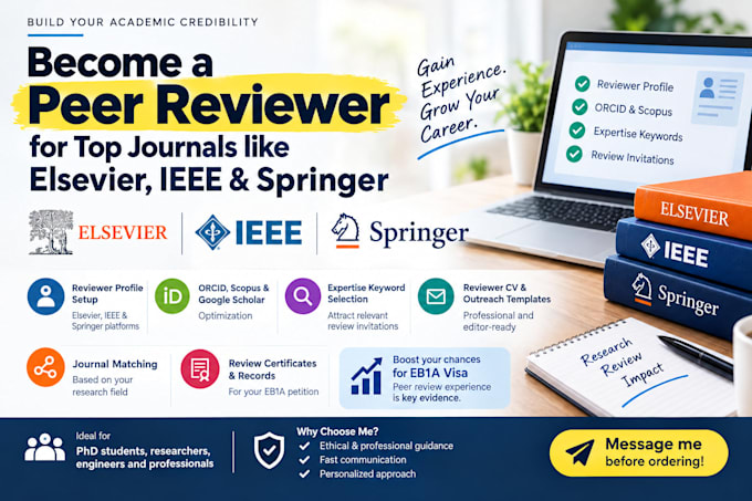 help you become peer reviewer in elsevier, ieee, springer journal
