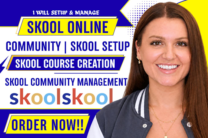 do skool community setup skool online course creation skool community management
