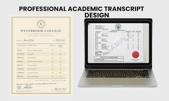 design  academic transcript college certificate  grade report template