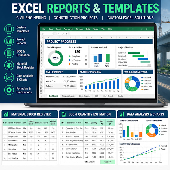 create professional excel templates and reports