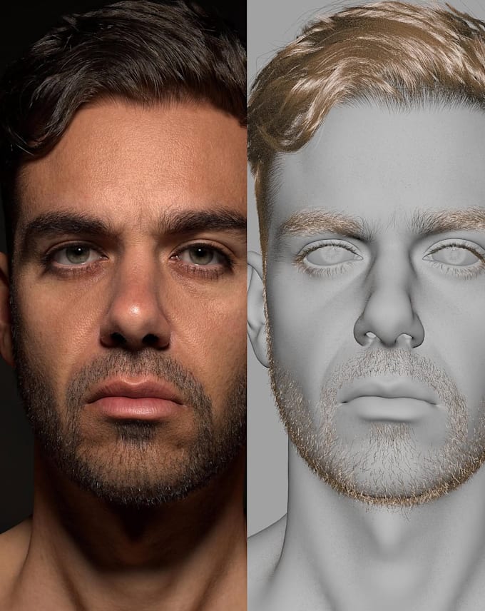 create realistic human 3d characters
