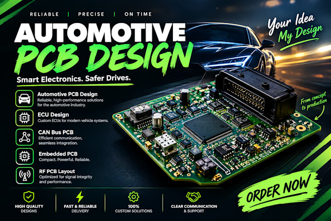 design automotive pcb, ecu design, can bus pcb, embedded pcb, rf pcb layout