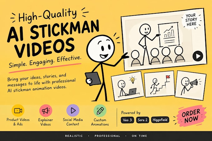 create 2d stickman animation and explainer videos
