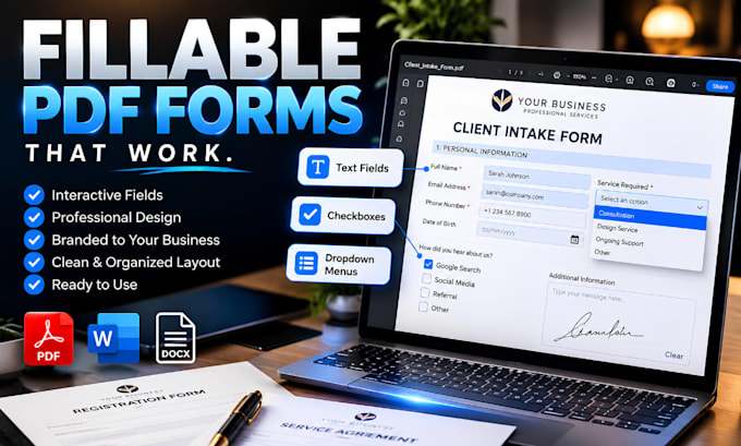 create professional fillable PDF forms and interactive forms