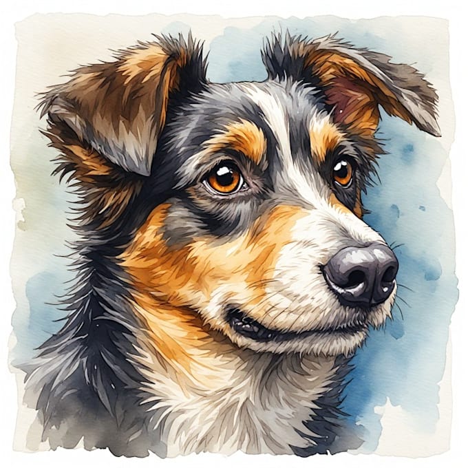 create a cartoon pet portrait from photo