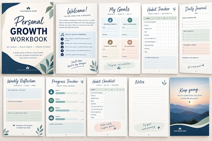design self help workbook wellness adhd habit tacker prayer journal kid workbook