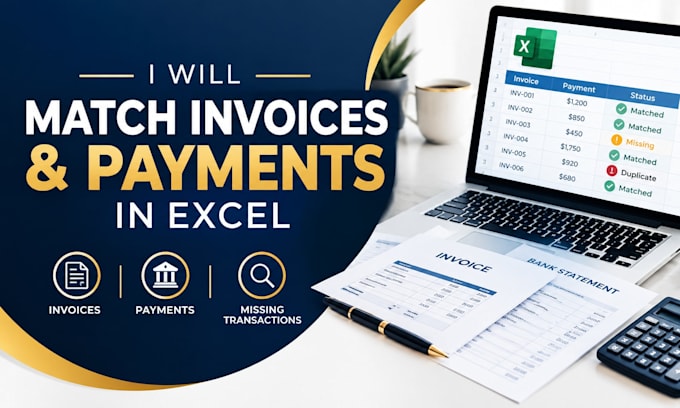 match invoices and payments in excel