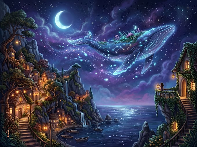 create a beautiful digital illustration