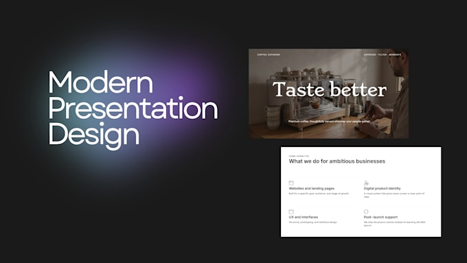design professional pitch decks and presentations