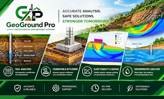 do slope stability, seepage, groundwater and soil analysis