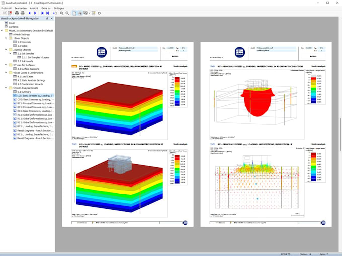 provide soil, foundation, slope and plaxis analysis