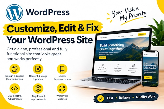 update, customize, and maintain your wordpress website