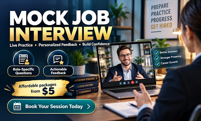 conduct a mock job interview with detailed feedback