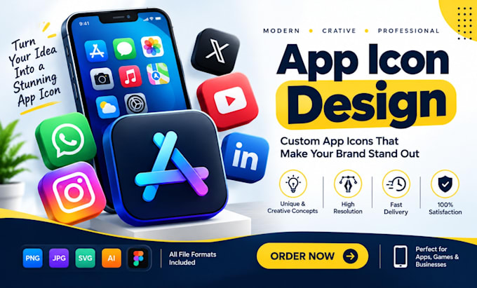 design professional android and ios app icons