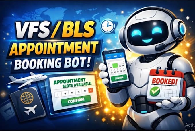 develop booking appointment bot,vfs bot,booking bot,vfs appointment