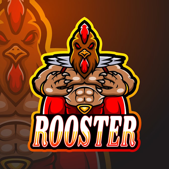 do specially elegant rooster logo design