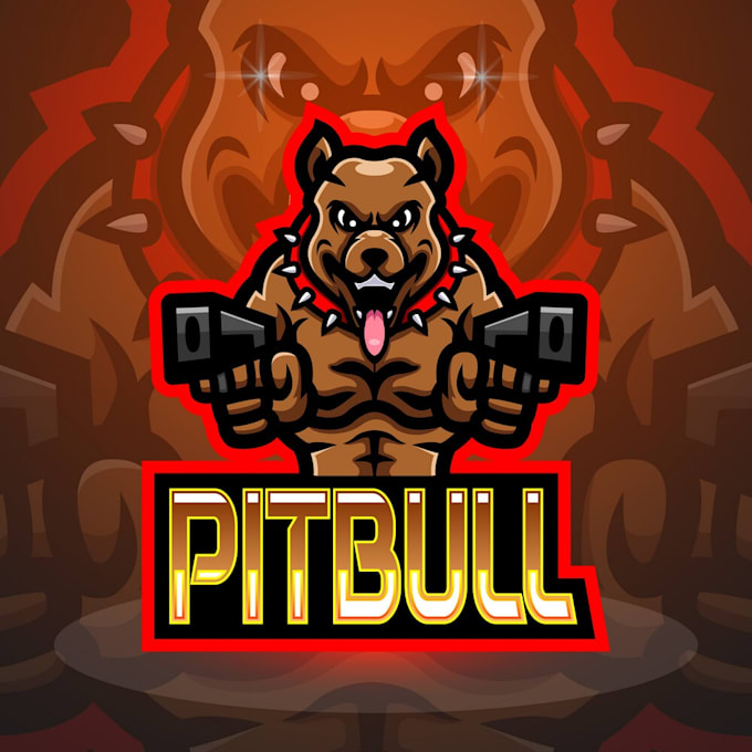 create awesome modern pitbull logo design