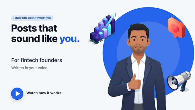 ghostwrite linkedin posts for finance and fintech founders