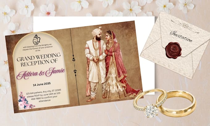 design elegant indian wedding invitation cards