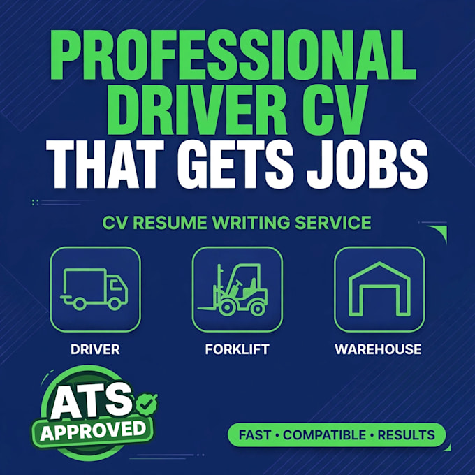 write ats CV for truck drivers forklift operator canada jobs
