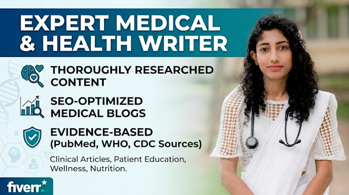 write professional medical articles and health blog posts