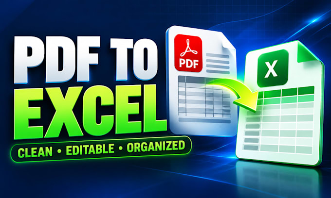 convert PDF to excel and clean spreadsheet data