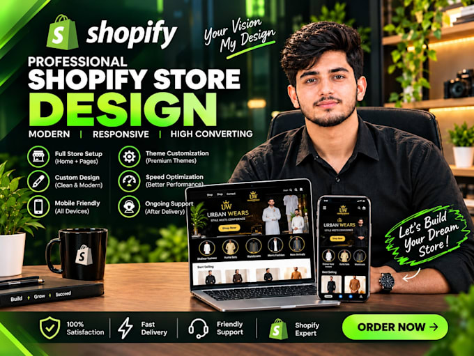 design a shopify store or shopify dropshipping store