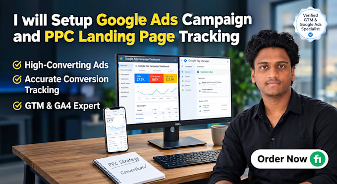 setup google ads campaign and PPC landing page tracking