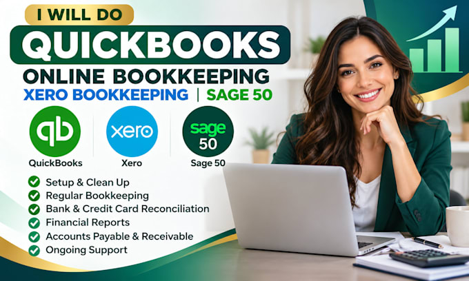 do quickbook, online bookkeeping, xero bookkepping, sage 50