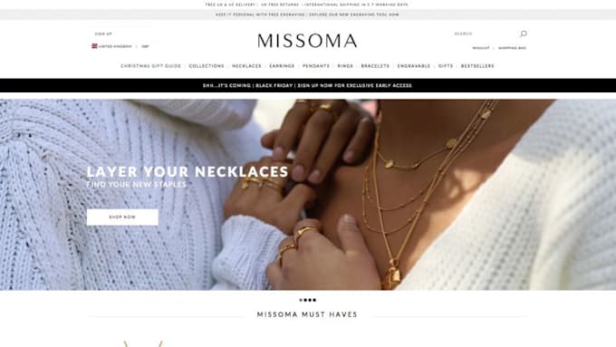 redesign squarespace website for jewelry and handmade brands