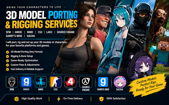 port or rig sfm model gmod character mmd cs2 l4d2 source engine garrys mod gacha