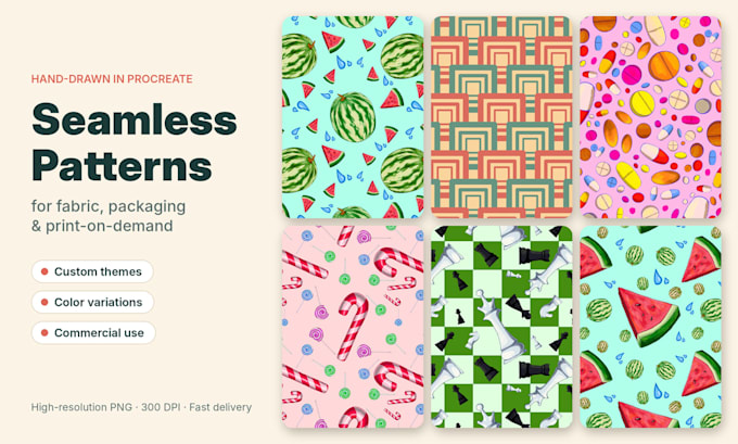 design a hand drawn seamless pattern