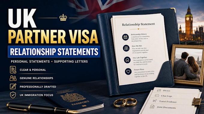 draft partner visa relationship statements for UK applications