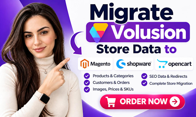 migrate volusion store data to magento shopware opencart ecommerce data transfer