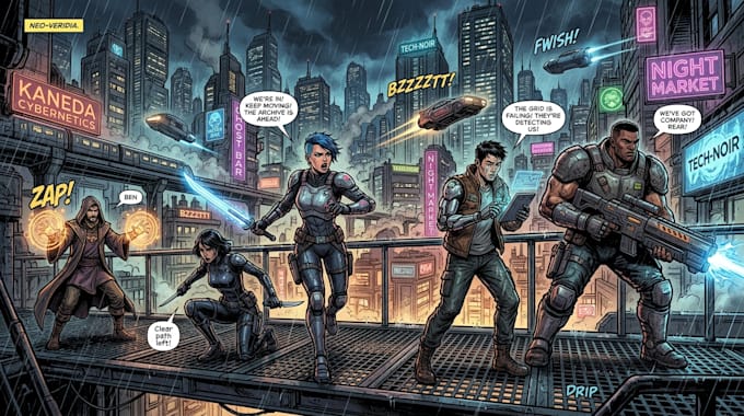 draw special comic illustration or graphic novel