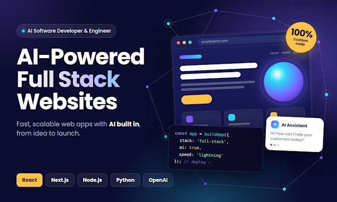 ai website development, full stack website, ai engineer, ai software developer