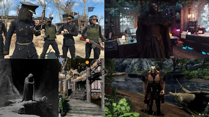 create custom skyrim mod armor and weapons or fallout 4 bg3 game mods