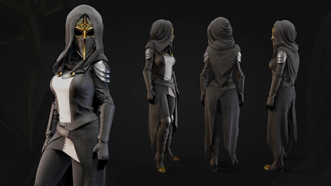 realistic 3d character models stylized human characters game ready models