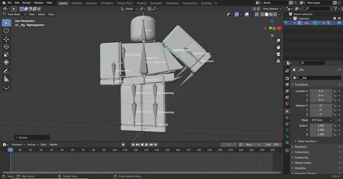 create custom roblox character animations in blender