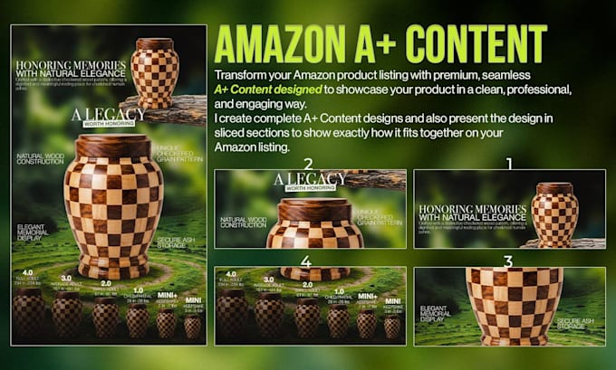 design amazon aplus content with infographics and comparison charts