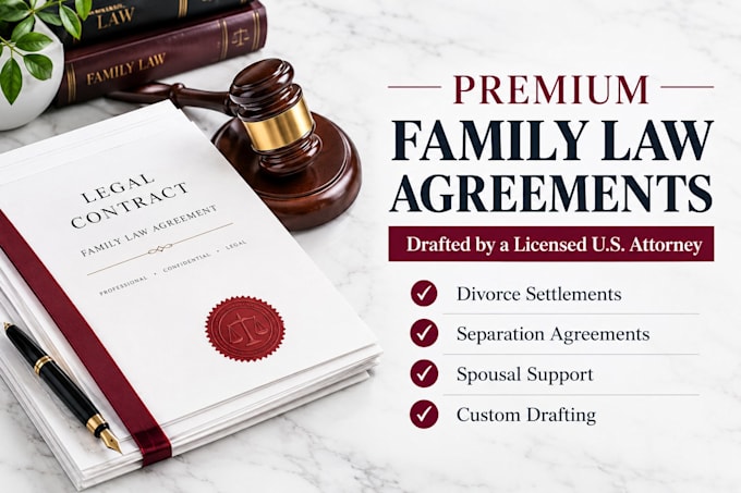 write a legal separation agreement and divorce paperwork