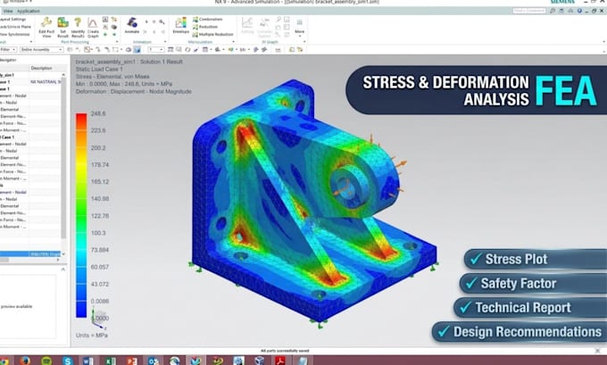 perform ansys fea analysis structural stress simulation mechanical part testing