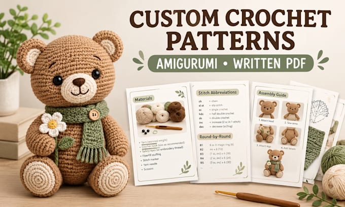 write custom crochet and amigurumi patterns