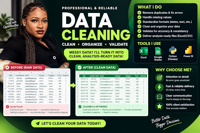 clean, organize, merge, and format excel and CSV data