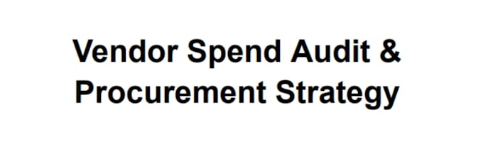 audit vendor spend and transform procurement workflows