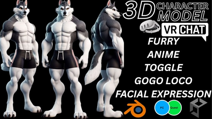 create custom furry 3d models, vrchat avatars, and furry characters